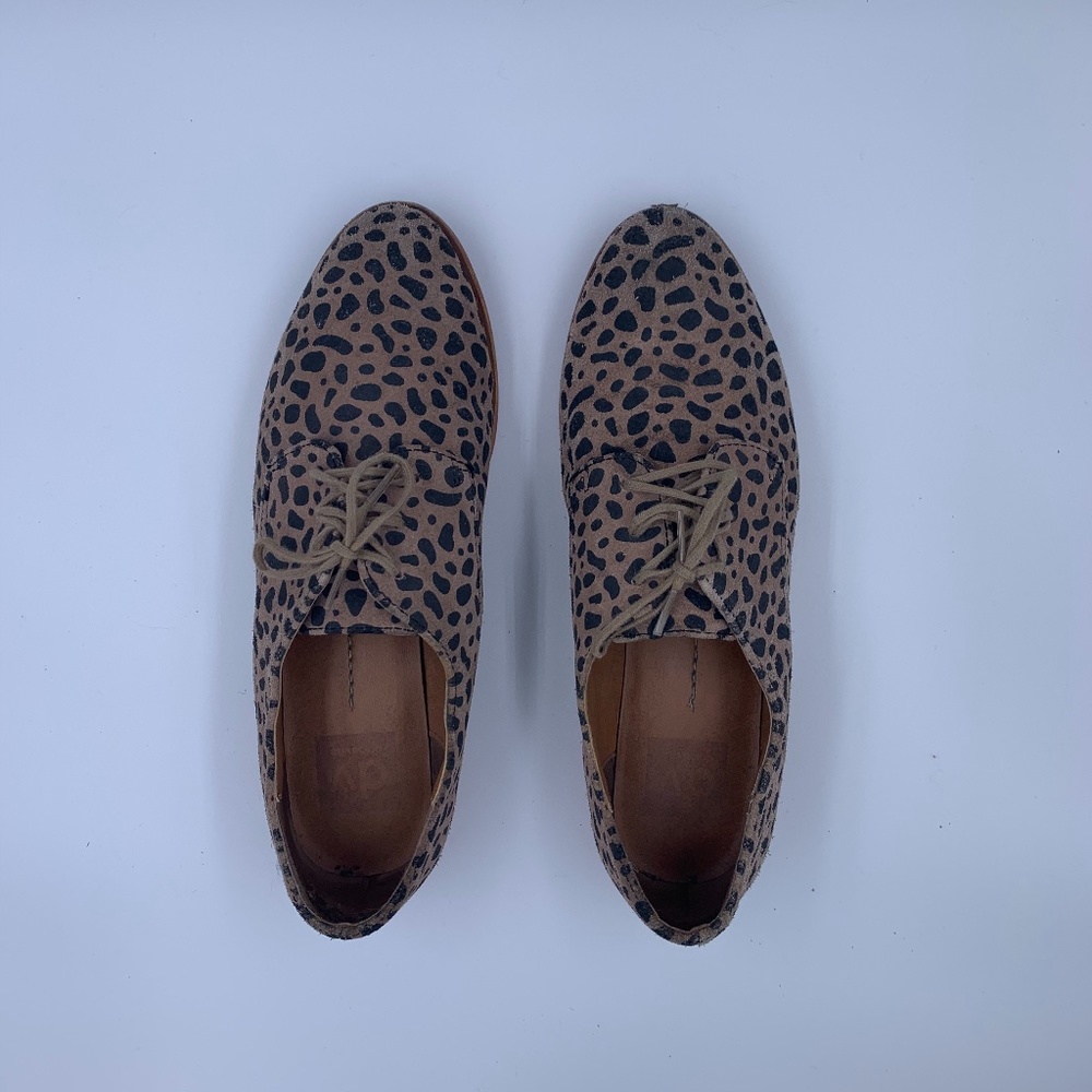 DV Faux Suede Leopard Oxfords